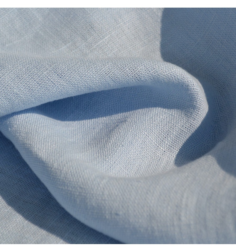 100% Linen Fabric - Sky Blue - Textiles français™