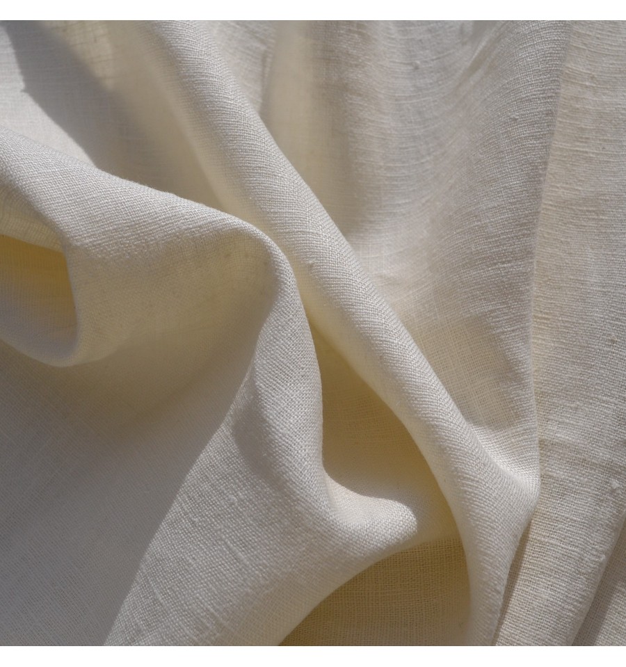 100% Linen Fabric - Cream - Textiles français™